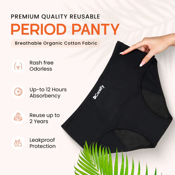 Imported Soft Material 4 Layered Leak Proof Period Panty for Heavy Flow