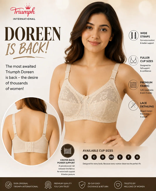 BUY 1 GET 1 FREE OFFER PACK OF 02 SPECIAL BUMPER OFFER TRIUMPH DOREEN MINIMIZER BRA UPTO 70% OFF BEST BRA FOR SUMMER